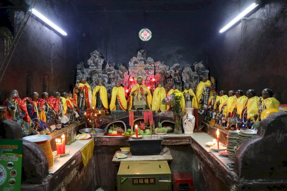 This sacred room honors Kim Hoa Thanh Mau and her 12 Midwives, protectors of childbirth